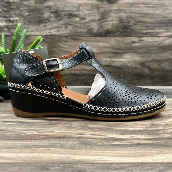 NIB Spring Step Roxela Black Leather T Strap Mary Jane Sandals Shoes - Picture 6 of 13